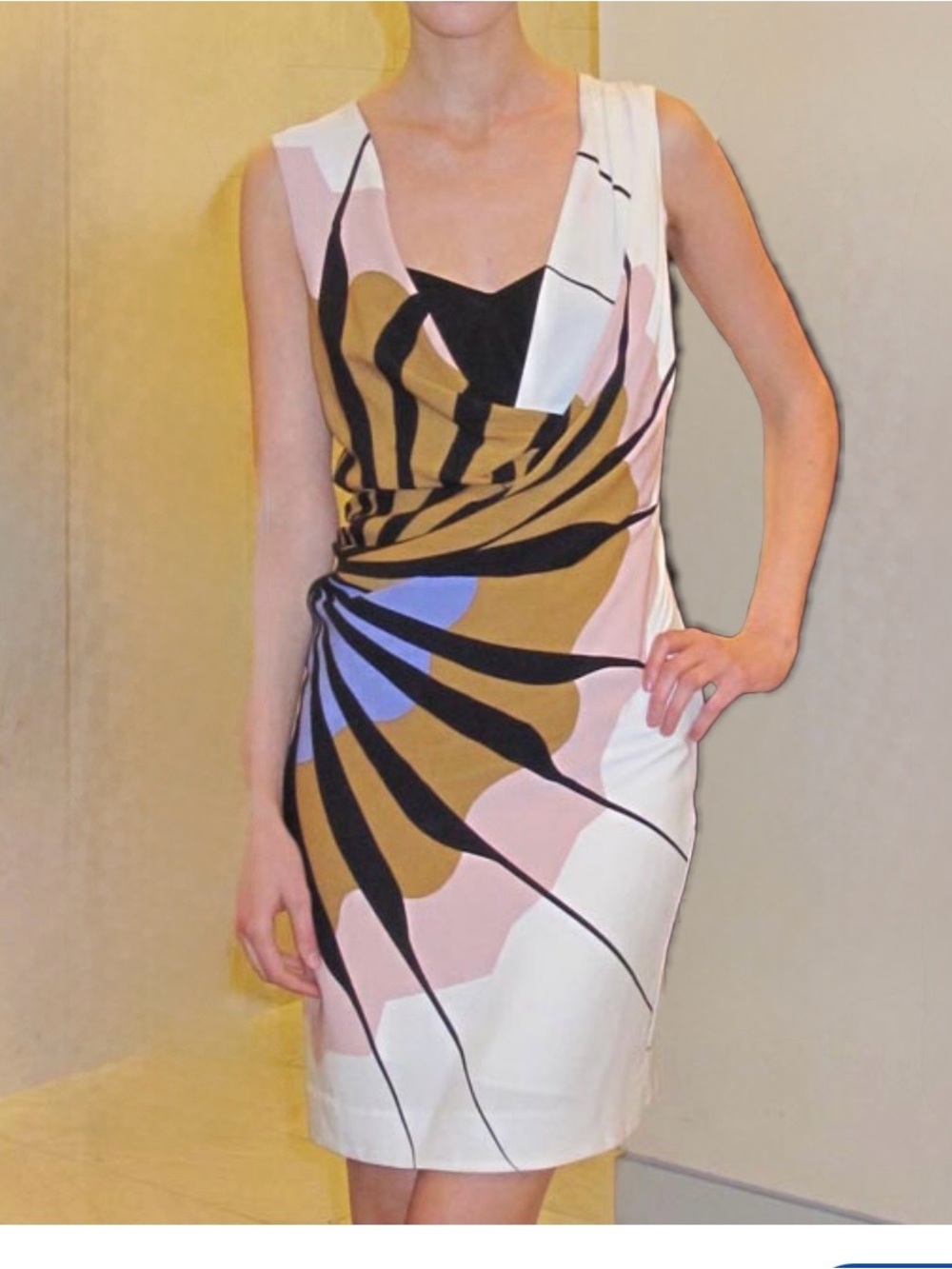 Diane Von Furstenberg Silk Sheath Dress in White